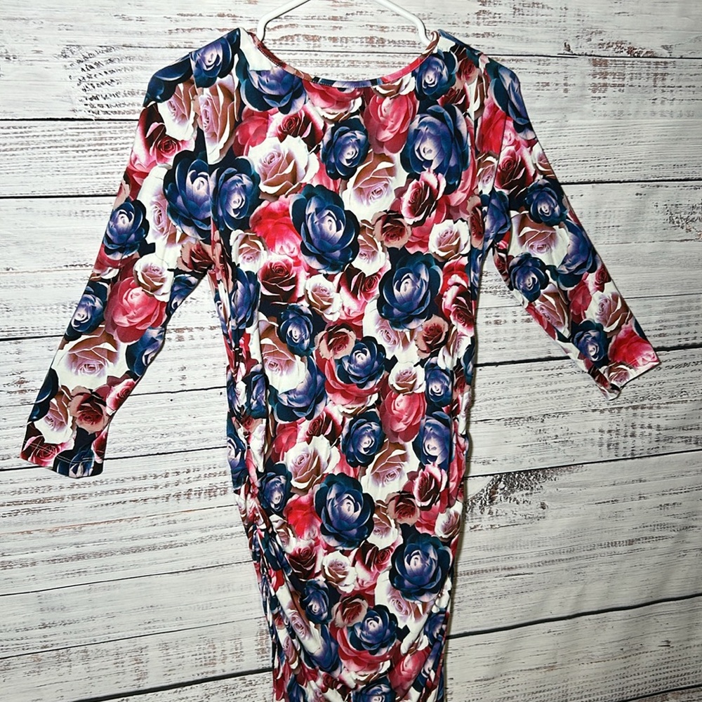 Isabella Oliver for A Pea In The Pod Size 3 (fits 8) Maternity Rose Floral Pink - Picture 11 of 16